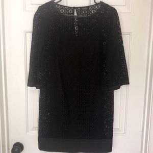 Laundry by Shelli Segal Black Lace Tunic Style Dress size 2